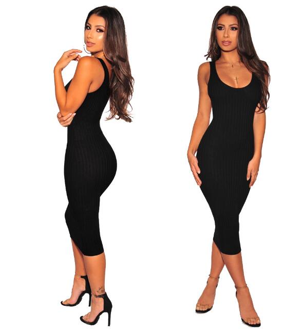 Dress Women Maxi Thread stitching dress Long Slim Cotton Sundress