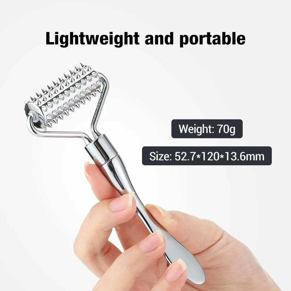 Stainless Steel Pointed Roller Spatula Massage Ball Stone Face Roller Massager To Improve Neck Facial Beauty Skin Care Tool eprolo