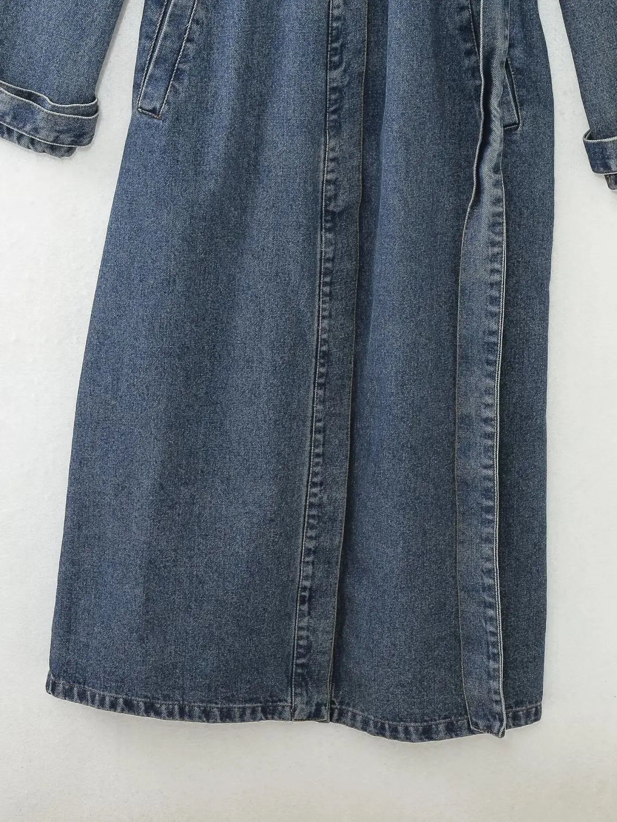 Loose Denim Windbreaker Coat Women With Belt Full Sleeve Stand Collar Pockets Casual Coats Autumn Winter Jackets Streetwear eprolo