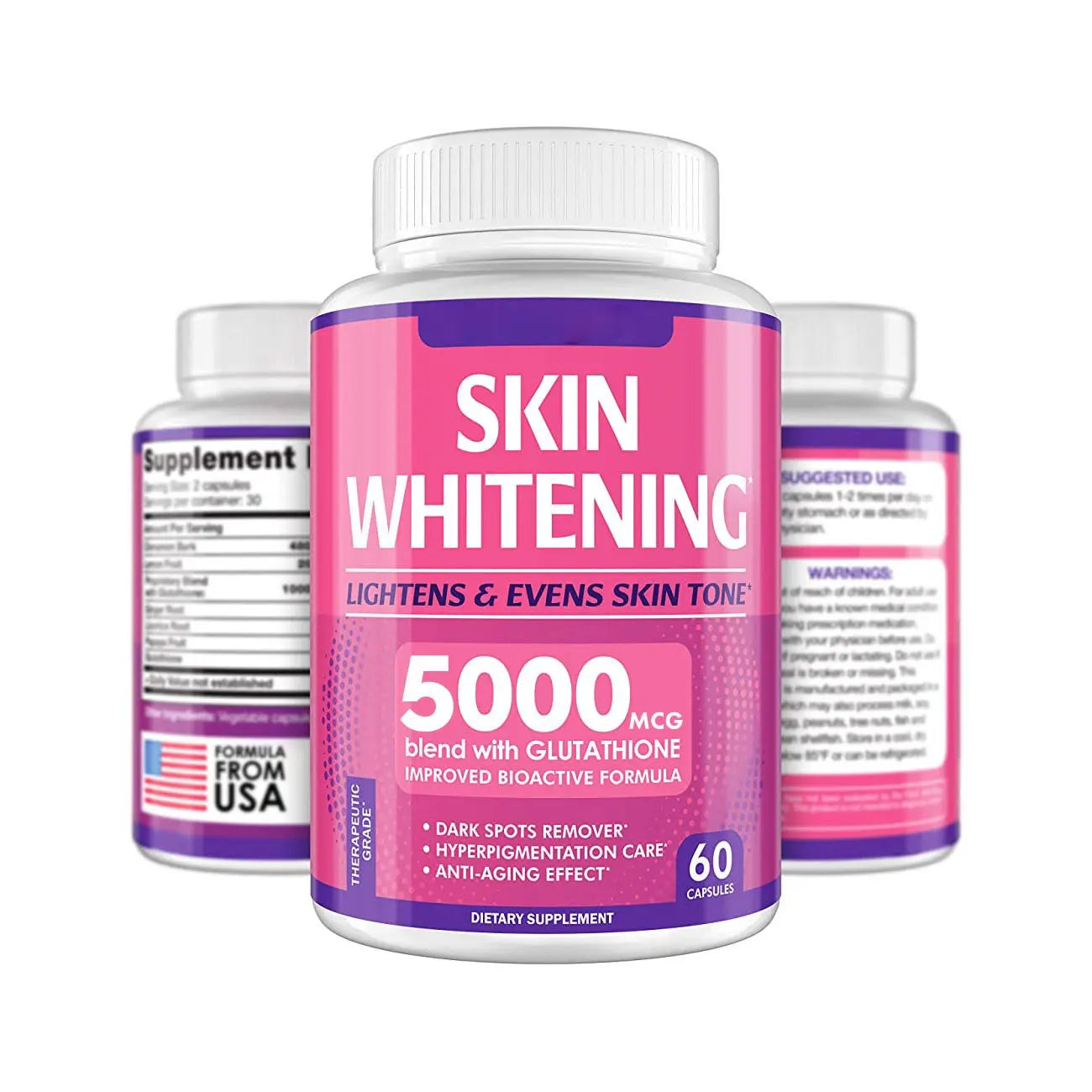 High Quality 5000mg Vitamin Supplements Skin Whitening Capsules Herbal Liposomes Glutathione Pills for Skin Whitening eprolo