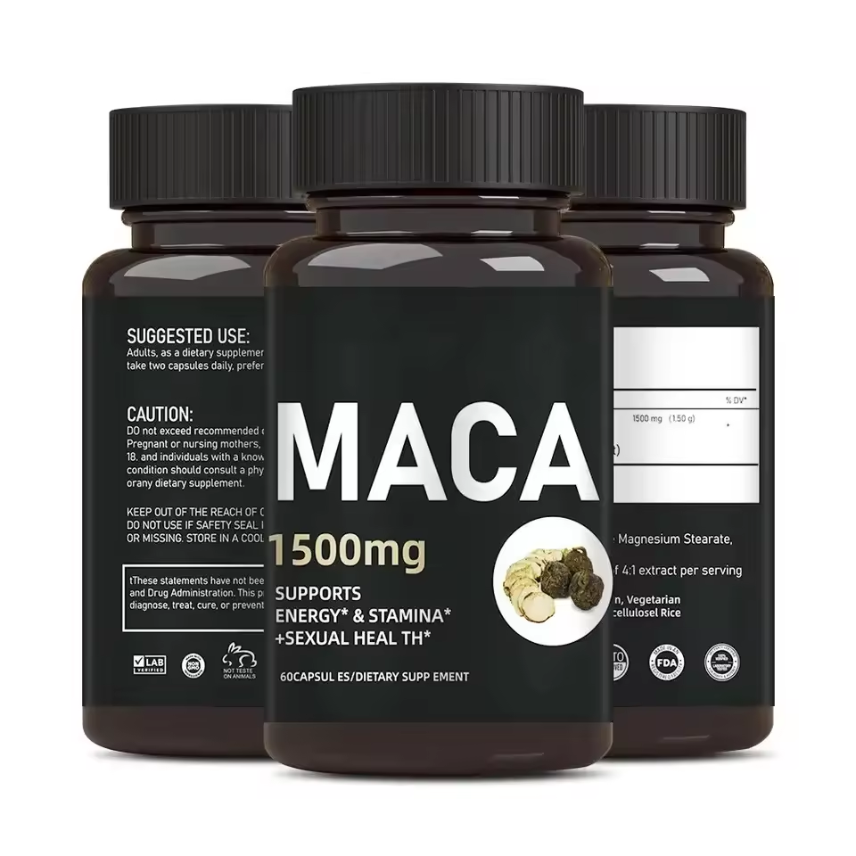 Maca Capsules root herbal supplement maca extract energy stamina maca root extract capsules