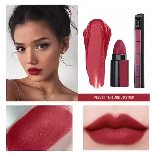 5-Color Matte Velvet Lip Gloss Set