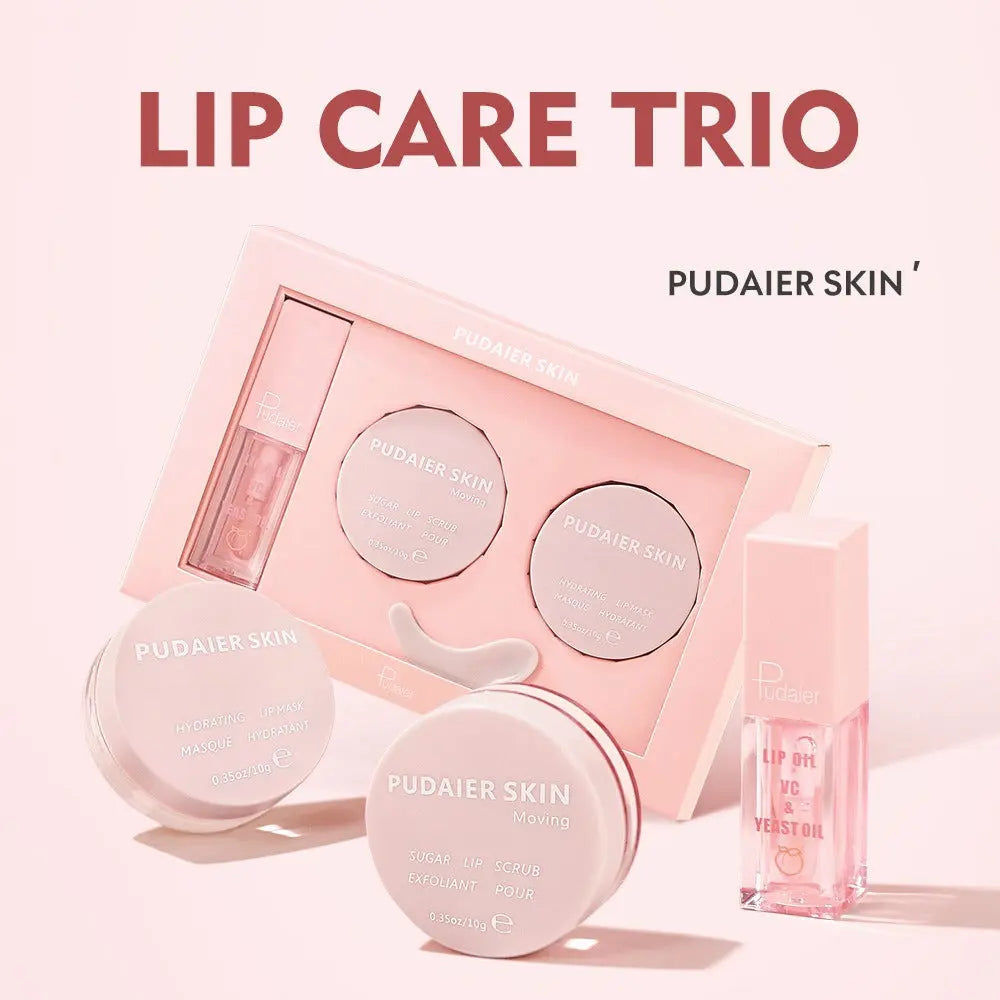 Pudaier Lip Care Set Exfoliating Lip Scrub Moisturizing Lip Mask Lip Oil Lipstick eprolo