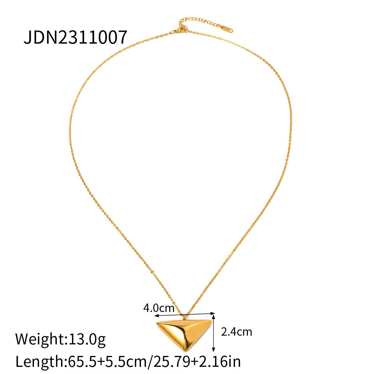 Triangle pendant necklace