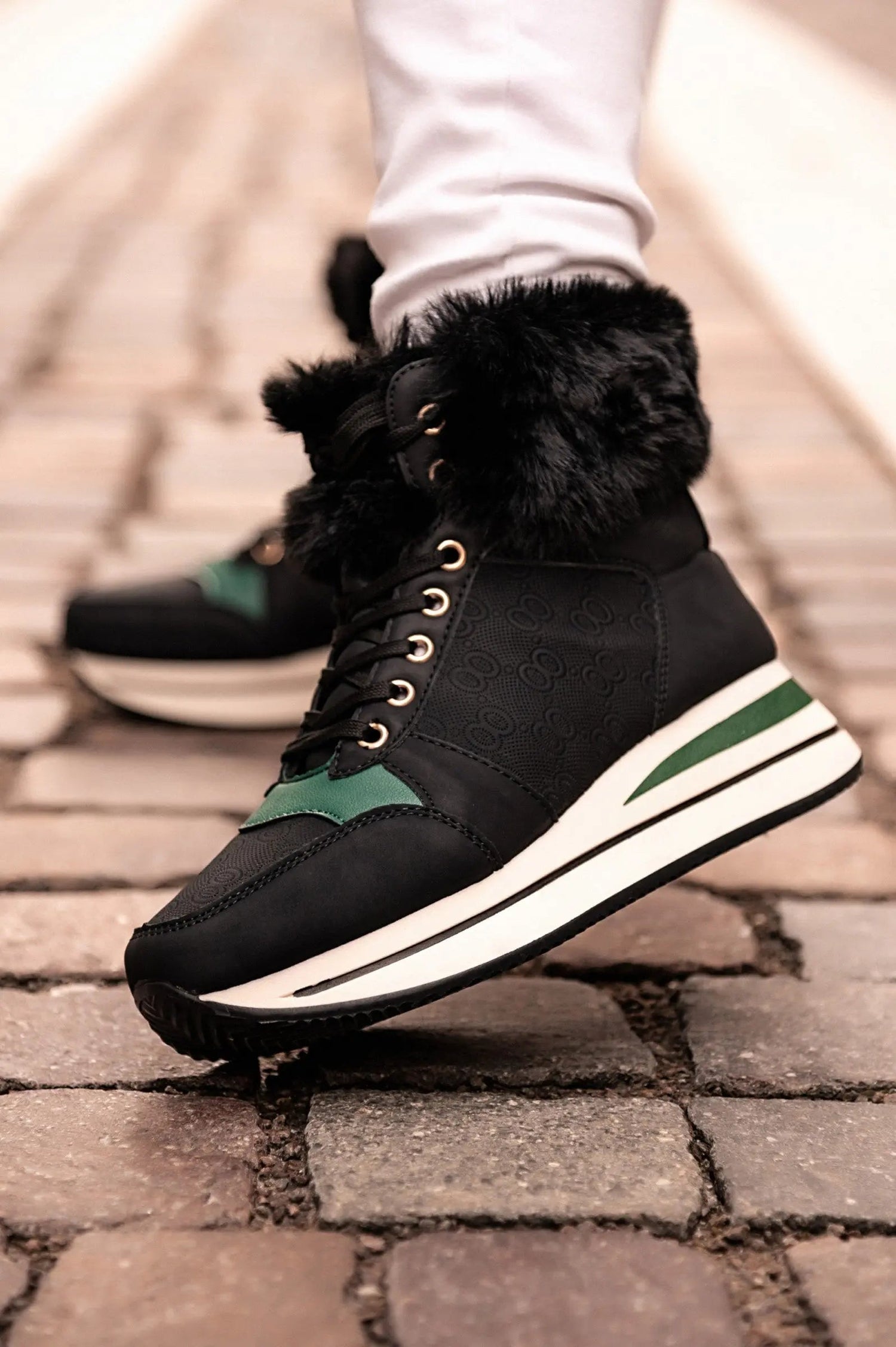 Teula Black Faux Leather Sneakers - product image 1
