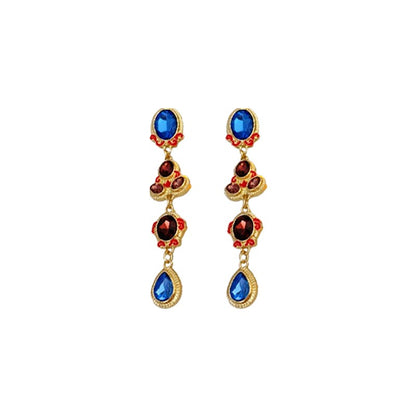 Retro Oval Tassel Earrings
