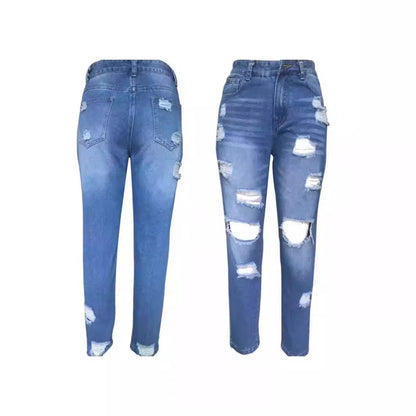 Mid-Rise Ripped Skinny Jeans