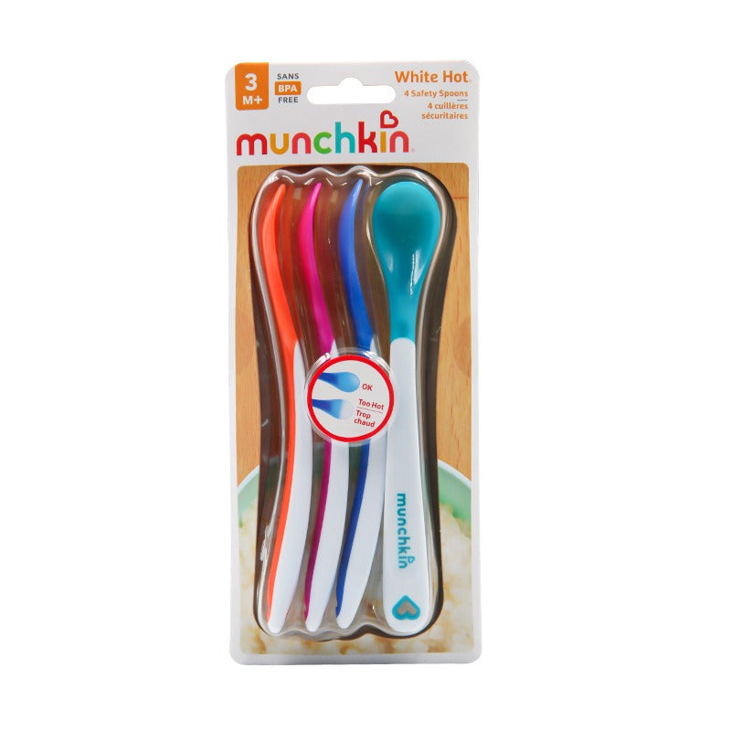 4 Fun Color-Changing Soft Baby Spoons