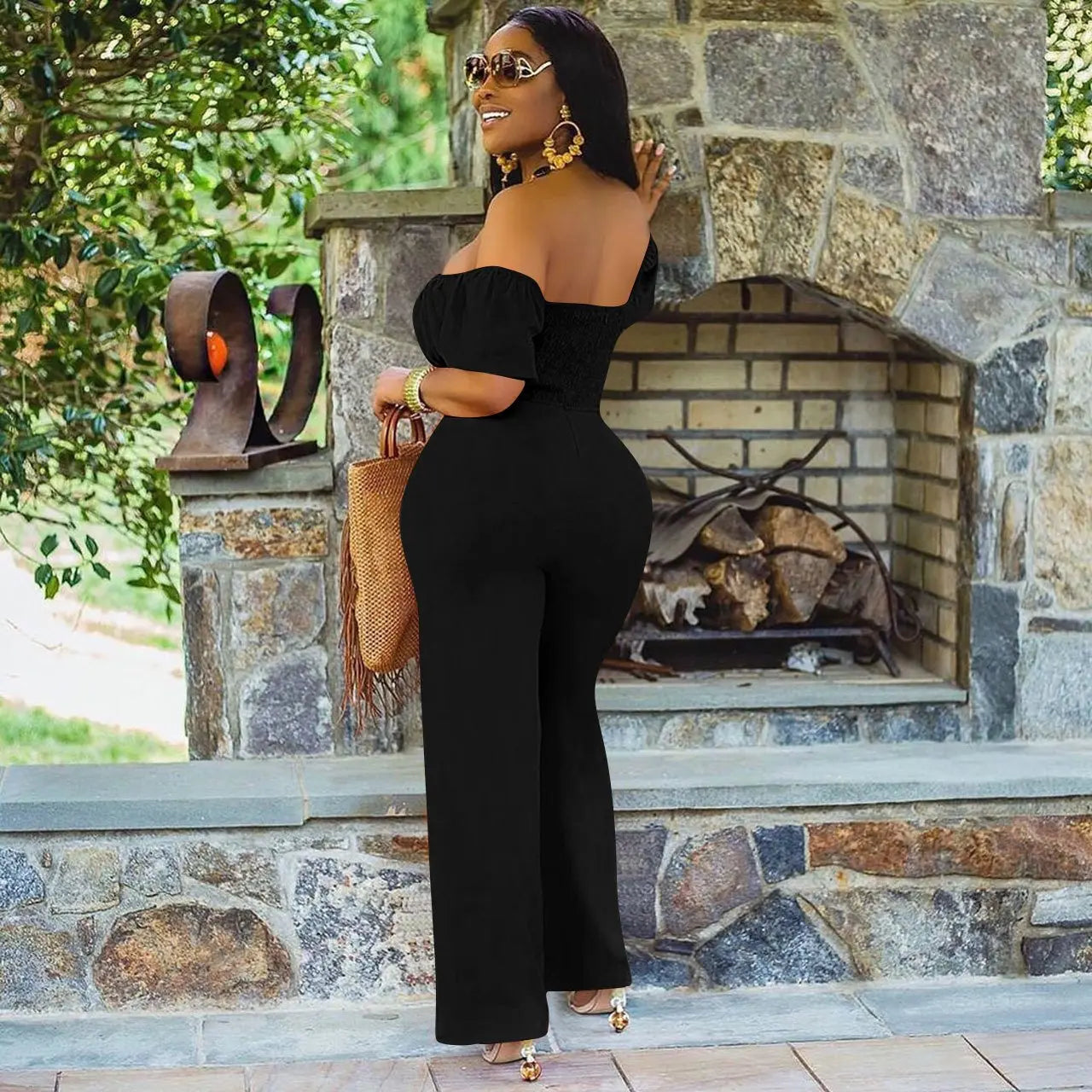 Sultry Off-Shoulder Cutout Romper - product image 2