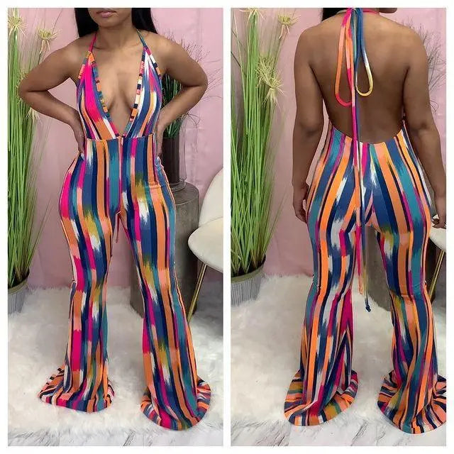 Striped Halter Jumpsuit - product image 4