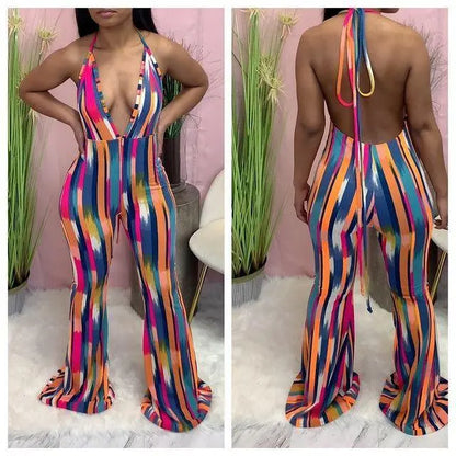 Striped Halter Jumpsuit - product image 4