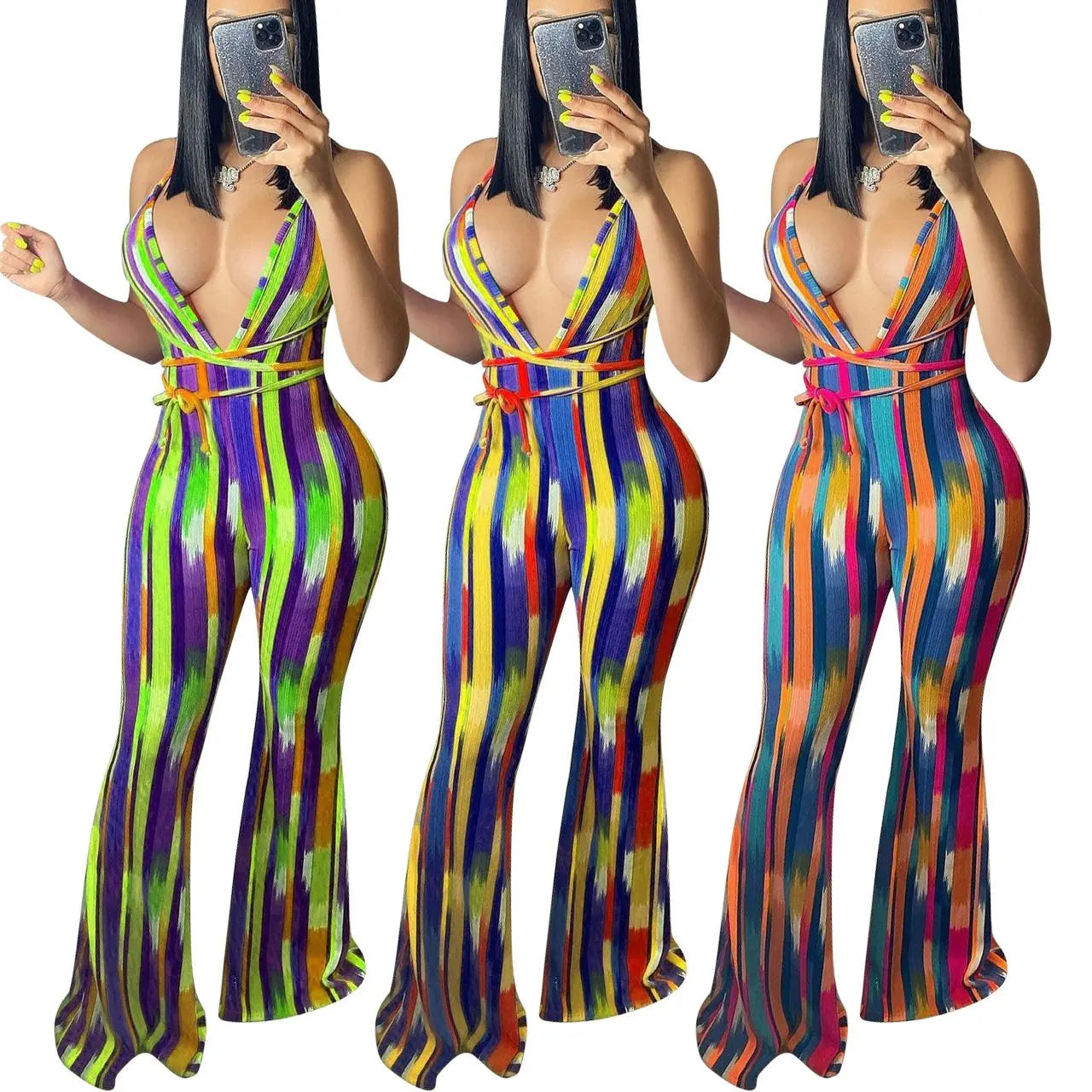 Striped Halter Jumpsuit - product image 3