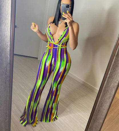 Striped Halter Jumpsuit - product image 1