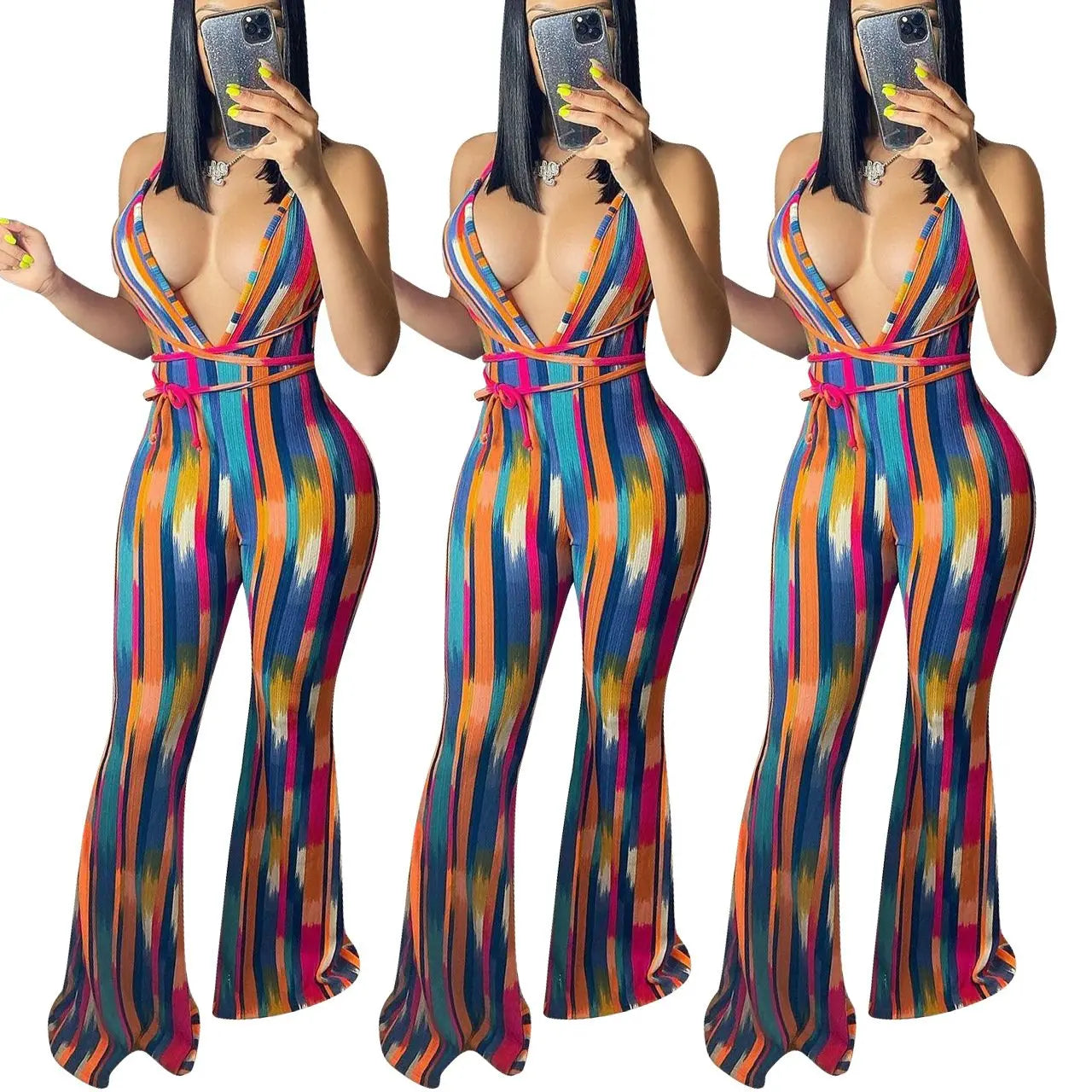Striped Halter Jumpsuit - product image 5