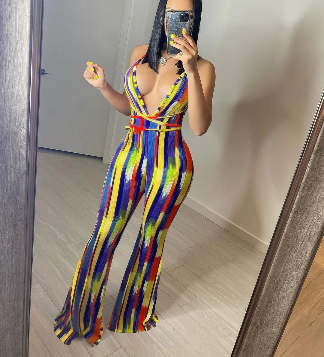 Striped Halter Jumpsuit - product image 2