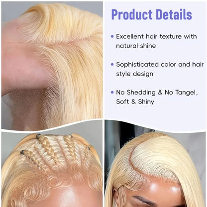 Straight Human Hair Wigs 613 Color Lace Front Human Hair Wigs 13x4 13x6 HD Transparent Lace Frontal Human Hair Wigs For Women