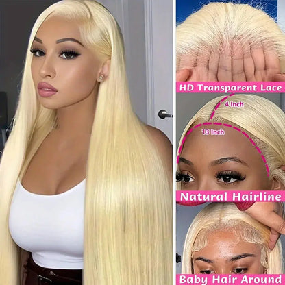 Straight Human Hair Wigs 613 Color Lace Front Human Hair Wigs 13x4 13x6 HD Transparent Lace Frontal Human Hair Wigs For Women