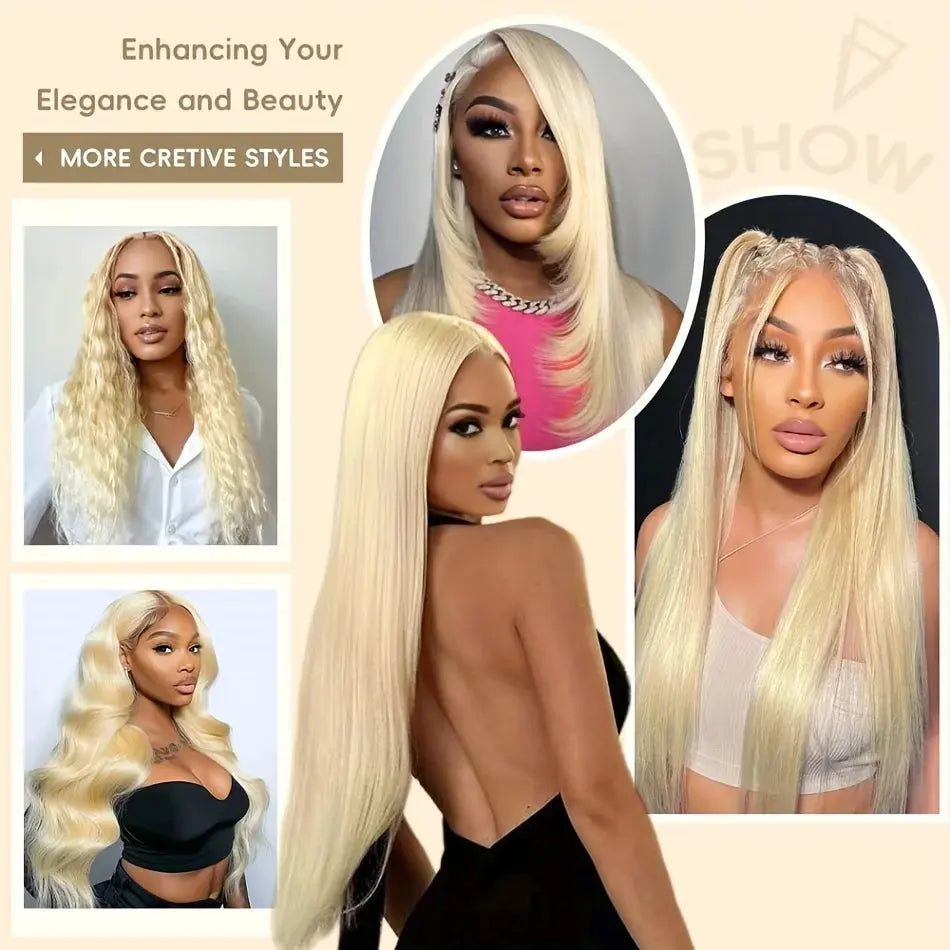 Straight Human Hair Wigs 613 Color Lace Front Human Hair Wigs 13x4 13x6 HD Transparent Lace Frontal Human Hair Wigs For Women