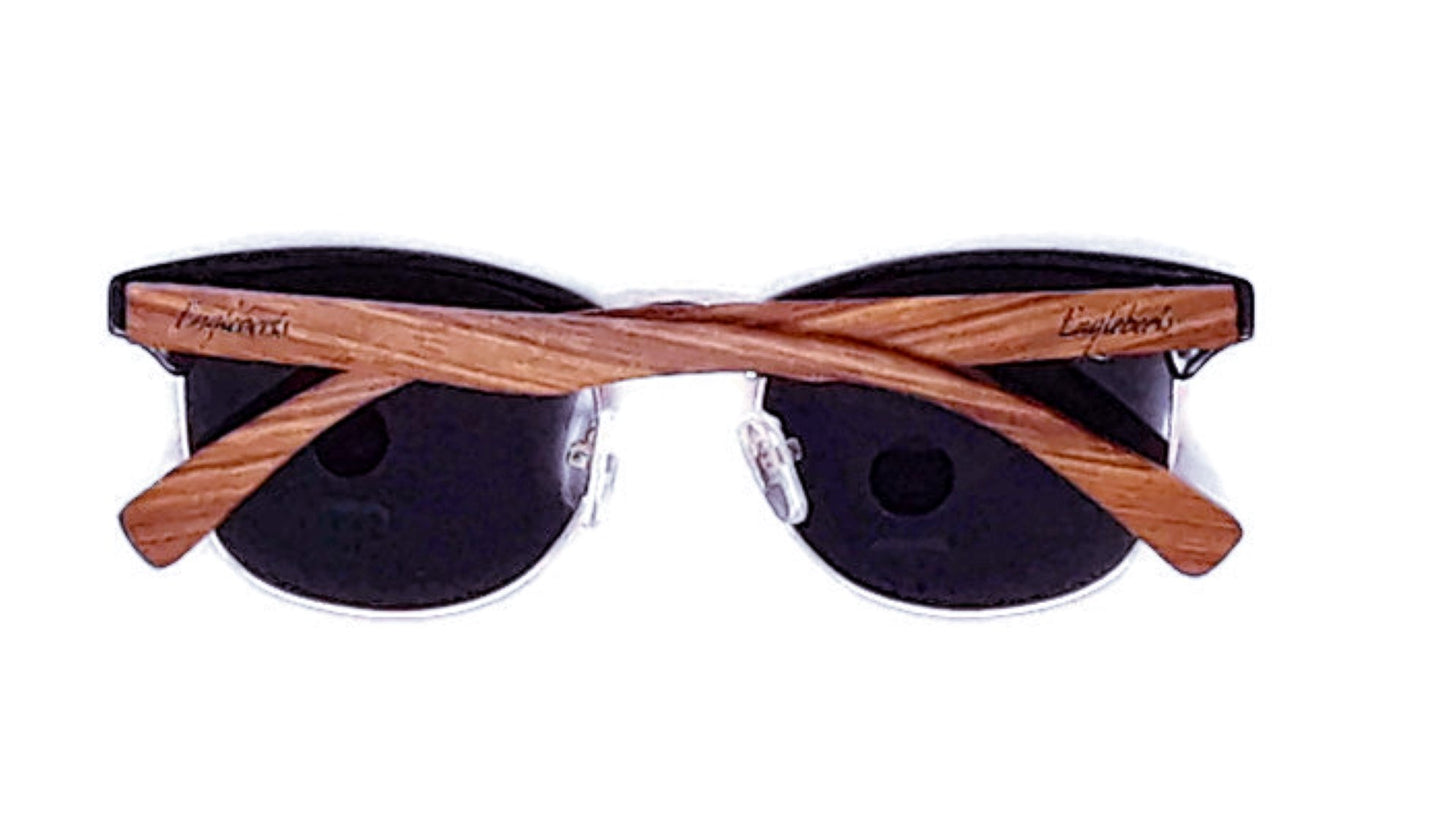 Bamboo-Trimmed Polarized Walnut Shades